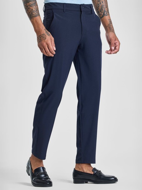 Snitch Men Smart Slim Fit Regular Trousers