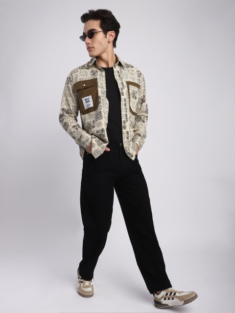 Beyoung Men Abstract Printed Shacket - Image 5