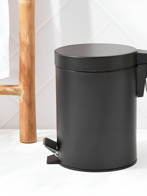 Home Centre Black Stainless Steel Pedal Waste Bin - 3L - Image 5