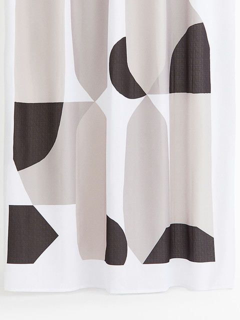 H&M Beige Printed Shower Curtain - Image 2