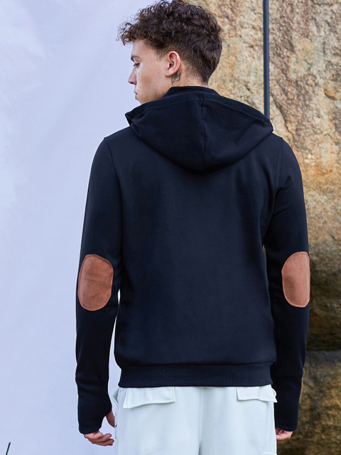 Campus Sutra Men Long Sleeves Hooded Sweatshirt - Image 4