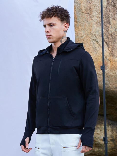 Campus Sutra Men Long Sleeves Hooded Sweatshirt - Image 3