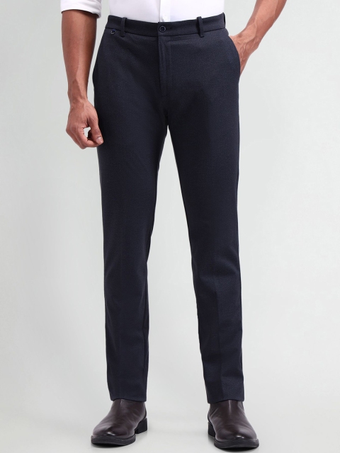 Arrow New York Men Textured Urban Slim Slim Fit Trousers