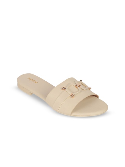 Mochi Women Open Toe Flats with Buckles - Image 2