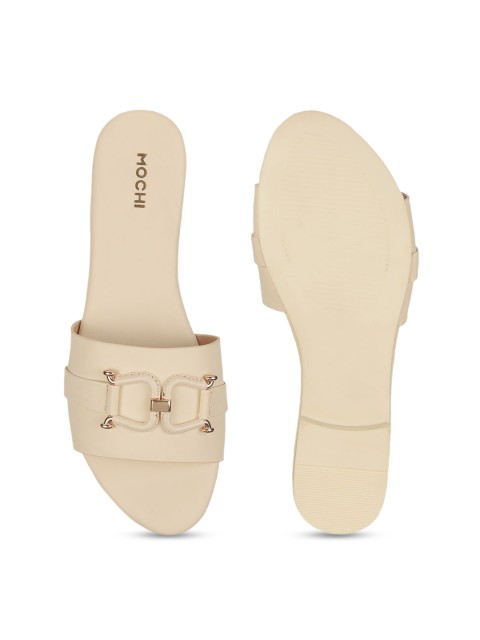 Mochi Women Open Toe Flats with Buckles - Image 5