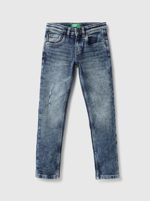 United Colors of Benetton Boys Slim Fit Low Distress Jeans
