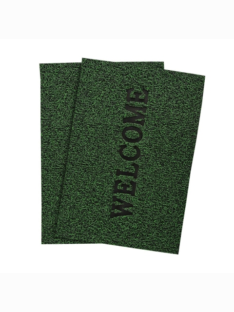 Kuber Industries Green 2 Pieces Anti Slip Doormats
