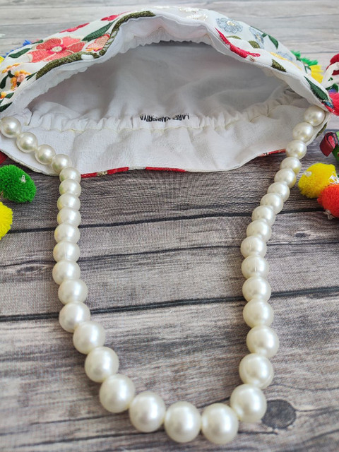 LABEL KANUPRIYA Floral Embroidered Potli Bag - Image 4