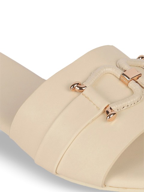 Mochi Women Open Toe Flats with Buckles - Image 6