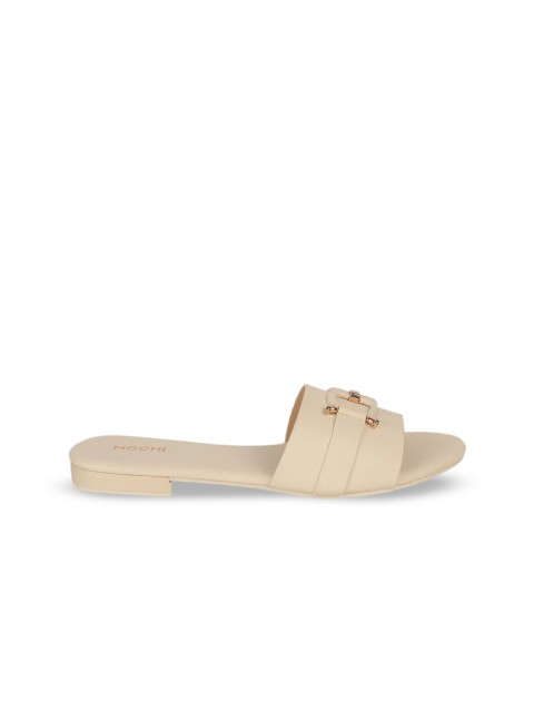 Mochi Women Open Toe Flats with Buckles - Image 4