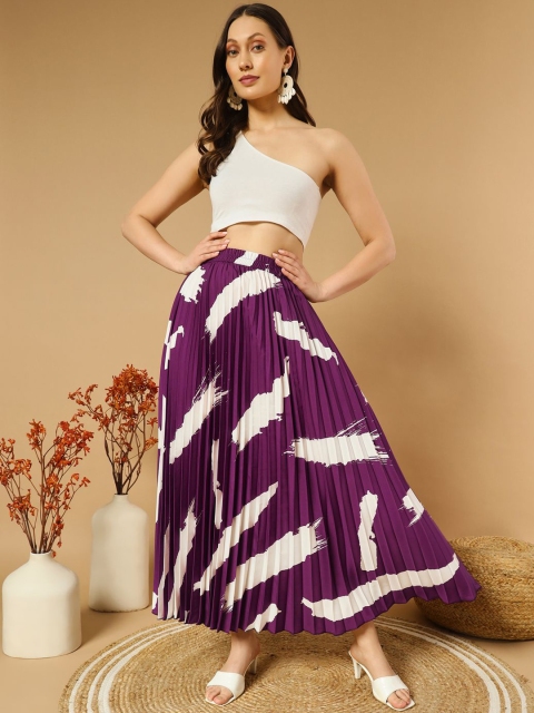 ZWERLON Women Printed A-Line Maxi Skirts - Image 5