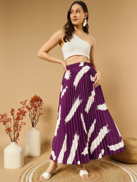 ZWERLON Women Printed A-Line Maxi Skirts - Image 6