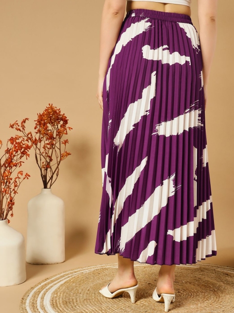 ZWERLON Women Printed A-Line Maxi Skirts - Image 4