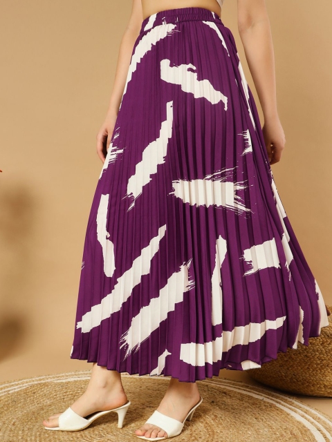 ZWERLON Women Printed A-Line Maxi Skirts - Image 3