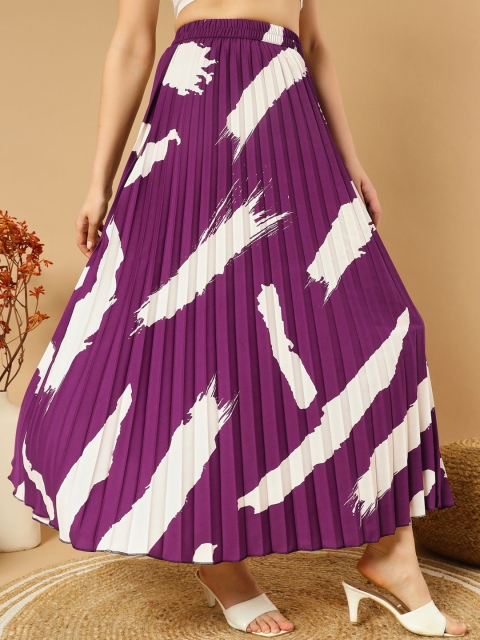 ZWERLON Women Printed A-Line Maxi Skirts - Image 2