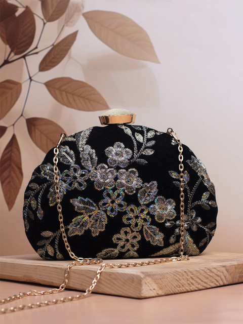 ARTKLIM Embroidered Embellished Box Clutch