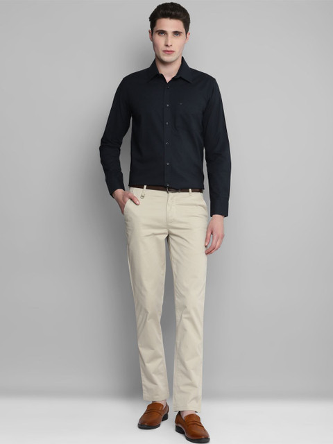 Allen Cooper Men Classic Spread Collar Solid Cotton Casual Shirt - Image 6
