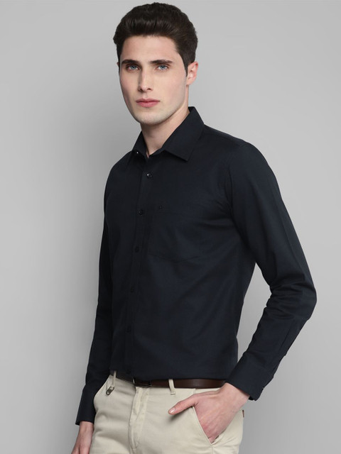 Allen Cooper Men Classic Spread Collar Solid Cotton Casual Shirt - Image 4