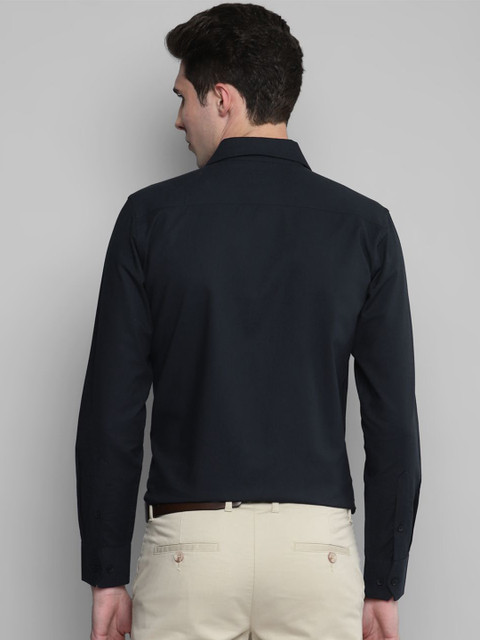 Allen Cooper Men Classic Spread Collar Solid Cotton Casual Shirt - Image 5