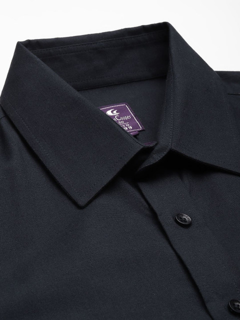 Allen Cooper Men Classic Spread Collar Solid Cotton Casual Shirt - Image 7