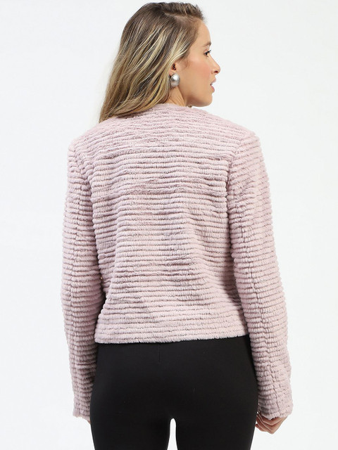 Madame Self-Design Mock Collar Pea-Coat - Image 4