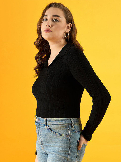 98 Degree North Women Ribbed V-Neck Pullover - Image 3