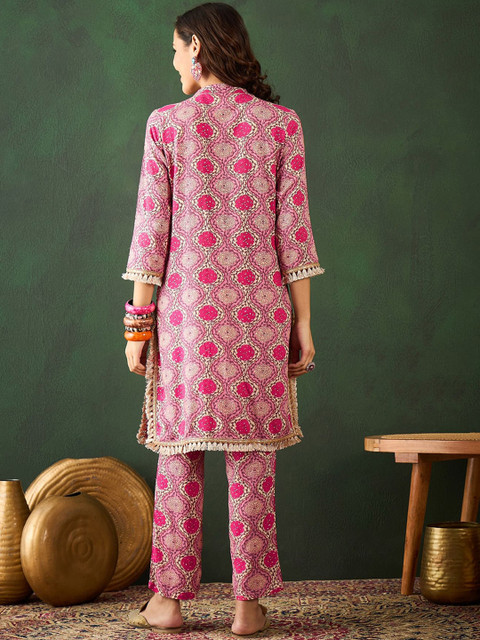 Sangria Printed Tunic With Trouser - Image 5