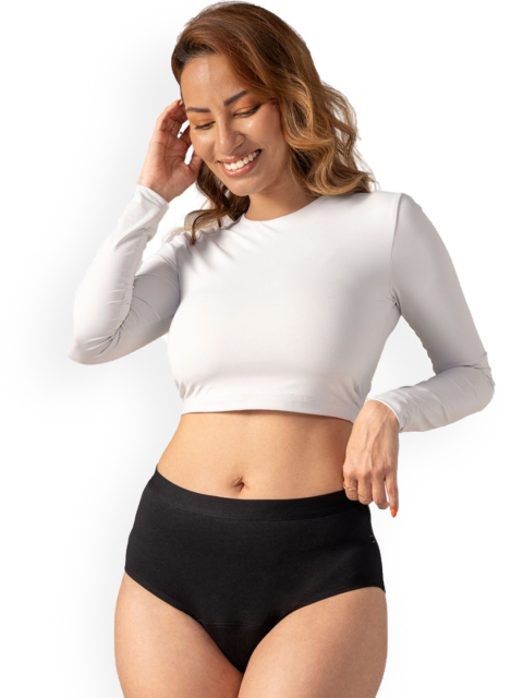 Mahina Reusable & Leak Proof Period Panty Black Cotton High Rise Heavy Flow