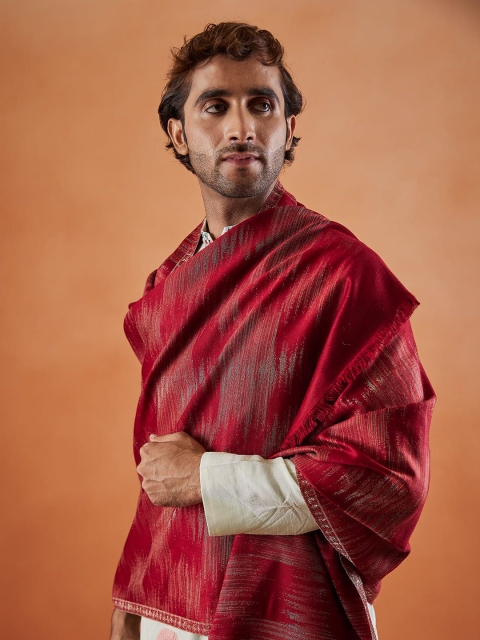 Pashmoda Men Woven Design Stole - Image 2