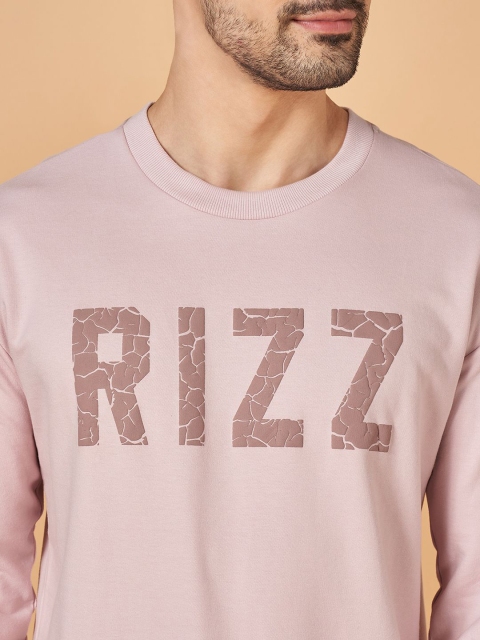 People Men Typography Printed Round Neck Cotton Pullover Sweatshirt - Image 3