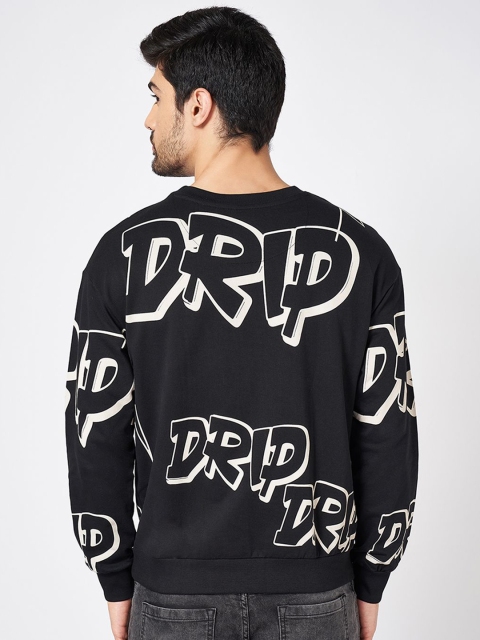 People Men Typography Printed Round Neck Cotton Pullover Sweatshirt - Image 5