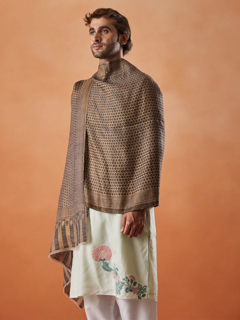 Pashmoda Men Woven Design Stole - Image 4