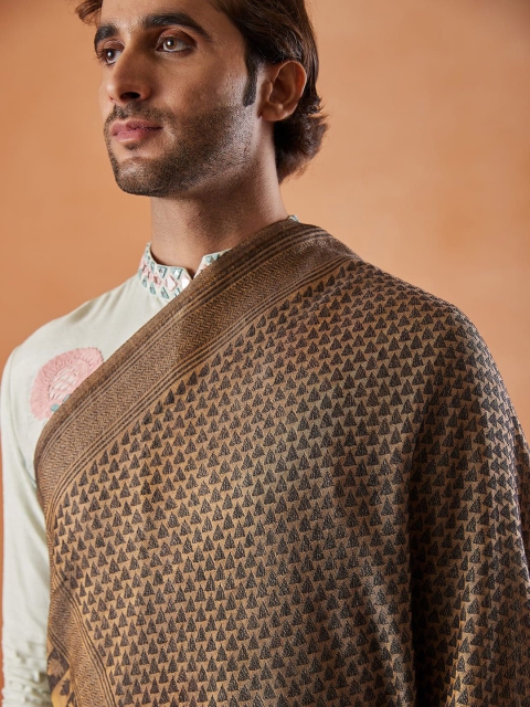 Pashmoda Men Woven Design Stole - Image 2