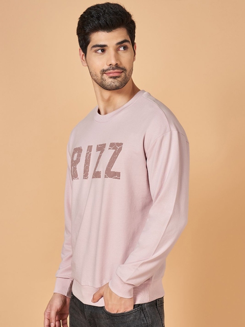 People Men Typography Printed Round Neck Cotton Pullover Sweatshirt - Image 4