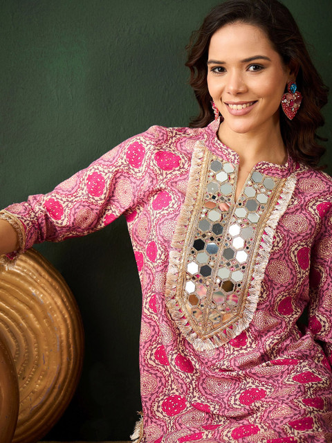 Sangria Printed Tunic With Trouser - Image 2