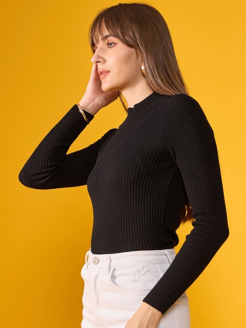 98 Degree North Women Cotton Striped Long Sleeves Pullover - Image 3