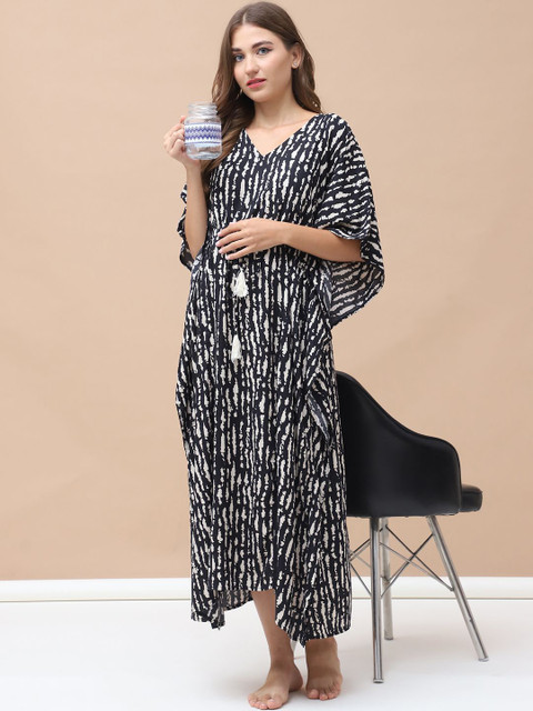 Secret Wish Women Abstract Printed Nightdress - Image 5