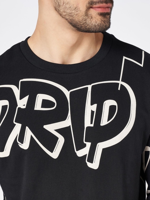People Men Typography Printed Round Neck Cotton Pullover Sweatshirt - Image 3