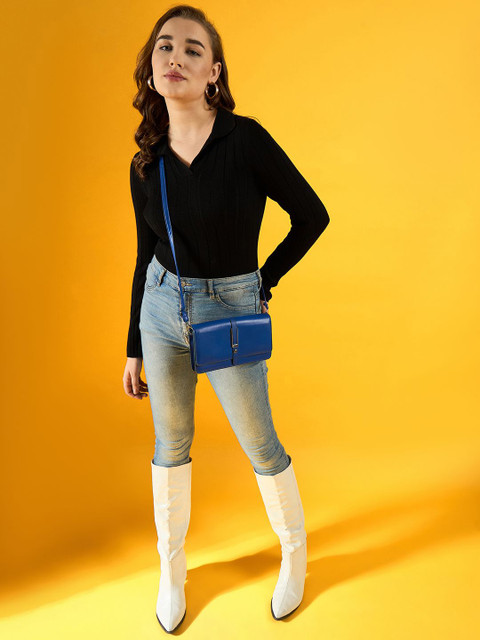 98 Degree North Women Ribbed V-Neck Pullover - Image 5