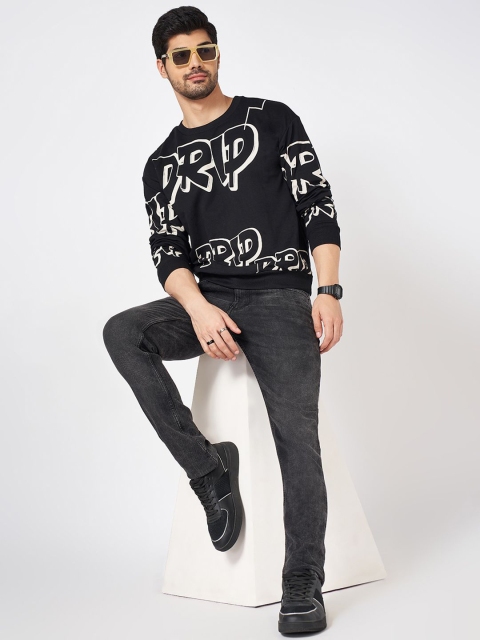 People Men Typography Printed Round Neck Cotton Pullover Sweatshirt - Image 6