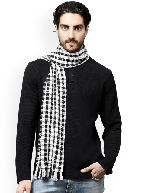 TEEMOODS Men Checked Cotton Mufflers