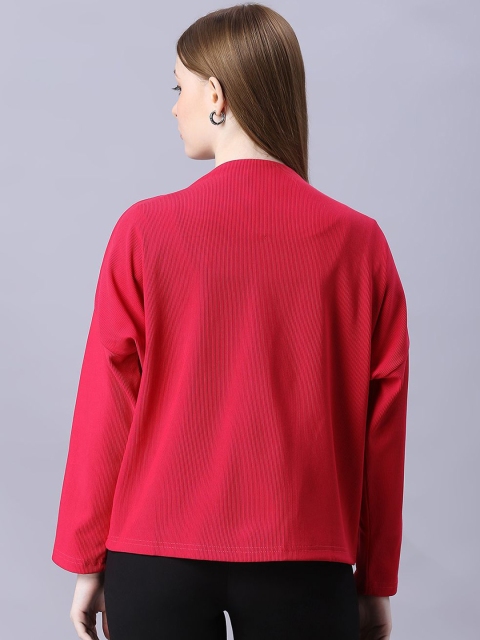 Autumn Hues Women Spread Collar Varsity Jacket - Image 4