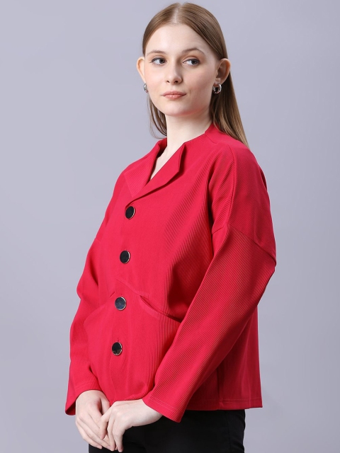 Autumn Hues Women Spread Collar Varsity Jacket - Image 3
