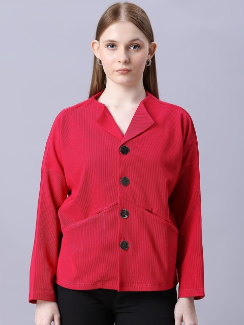 Autumn Hues Women Spread Collar Varsity Jacket - Image 6