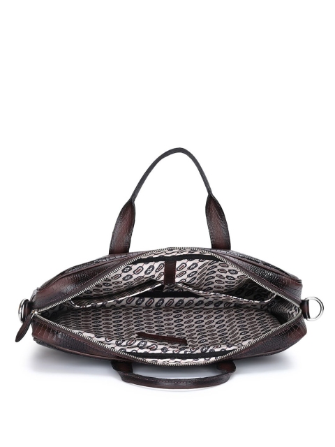 LOUIS STITCH Men Textured Leather Dual Tone Laptop Bag - Image 7