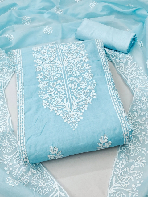 KALINI Floral Embroidered Unstitched Dress Material