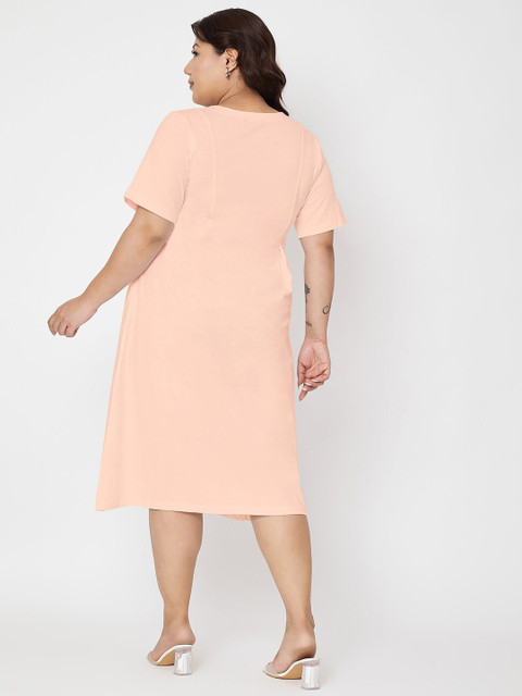BRINNS Solid Plus Size A-Line Dress - Image 5