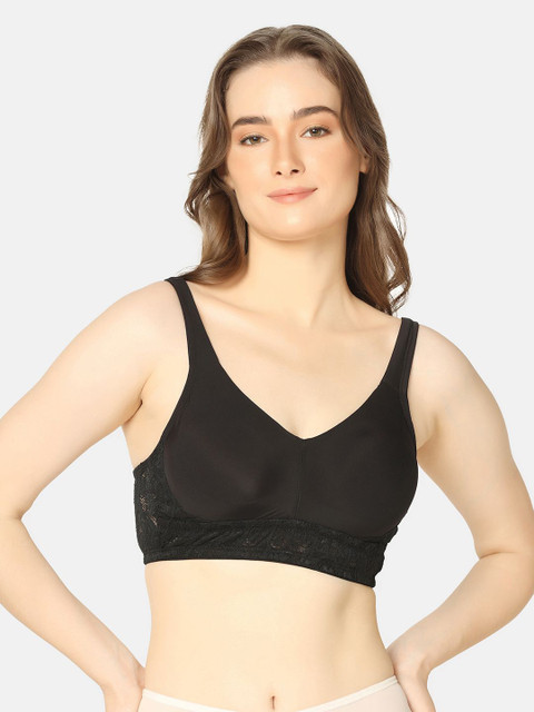 Curvy Love Women's Solid Full Coverage Non Padded Bra