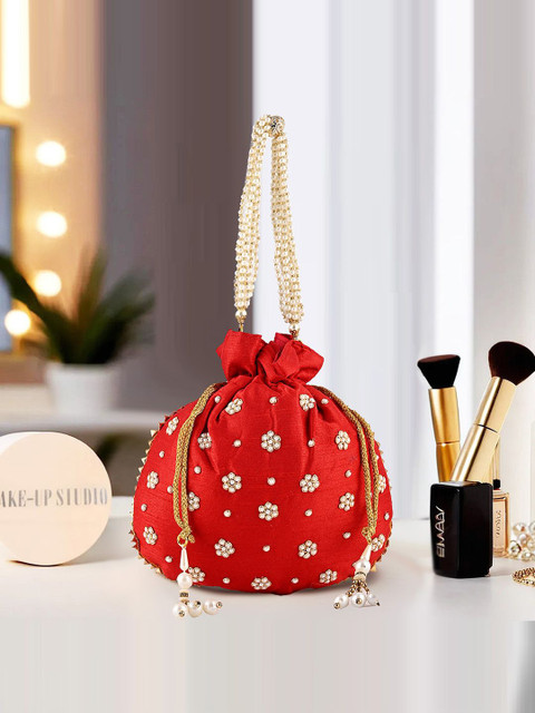 Kuber Industries Embroidered Embellished Shagun Potli Clutch