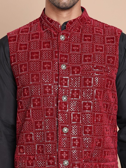 Anouk Embroidered Nehru Jacket - Image 2